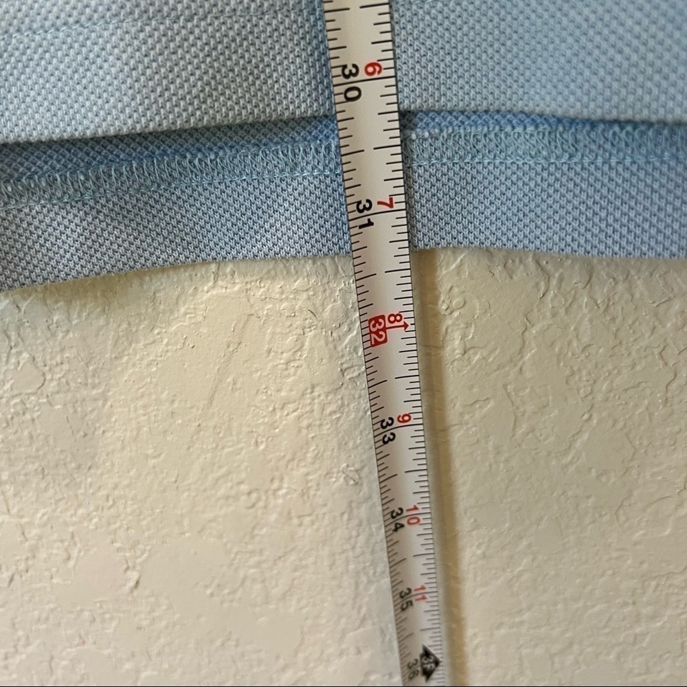 POWDER blue Pebble Beach 1919 polo golf shirt, large, gear for sports, buttons - Picture 7 of 11